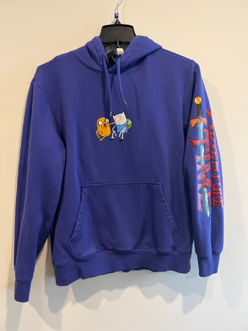 Adventure Time Blue Pullover Hoodie with Finn & Jake
